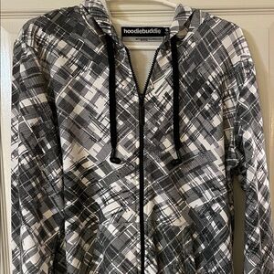 HoodieBuddie Men's Black and White Bomber Jacket